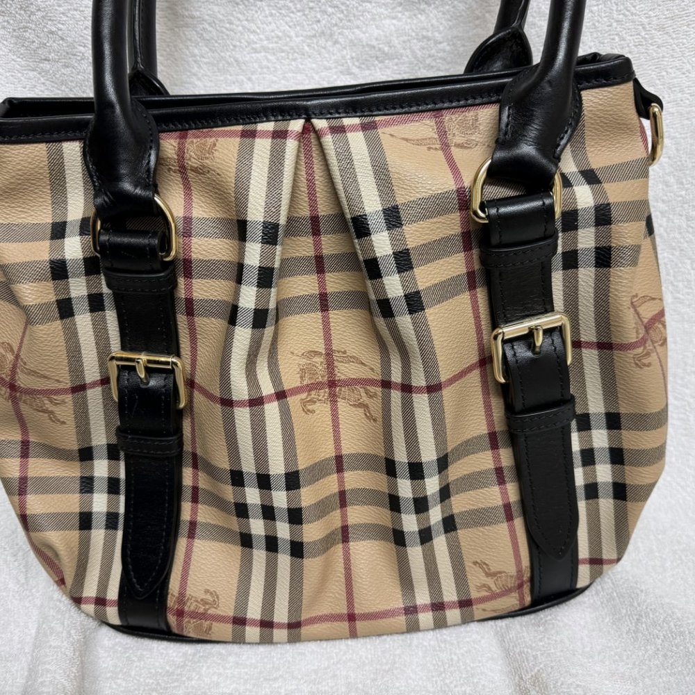 Burberry Beige Haymarket Check Coated Canvas bag - Picture 13 of 16